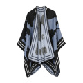 Damen Color Block Schal Wrap elegante Reiseschals Frauen Geschenk lange Schulter Großhandel Poncho Stil Schals
